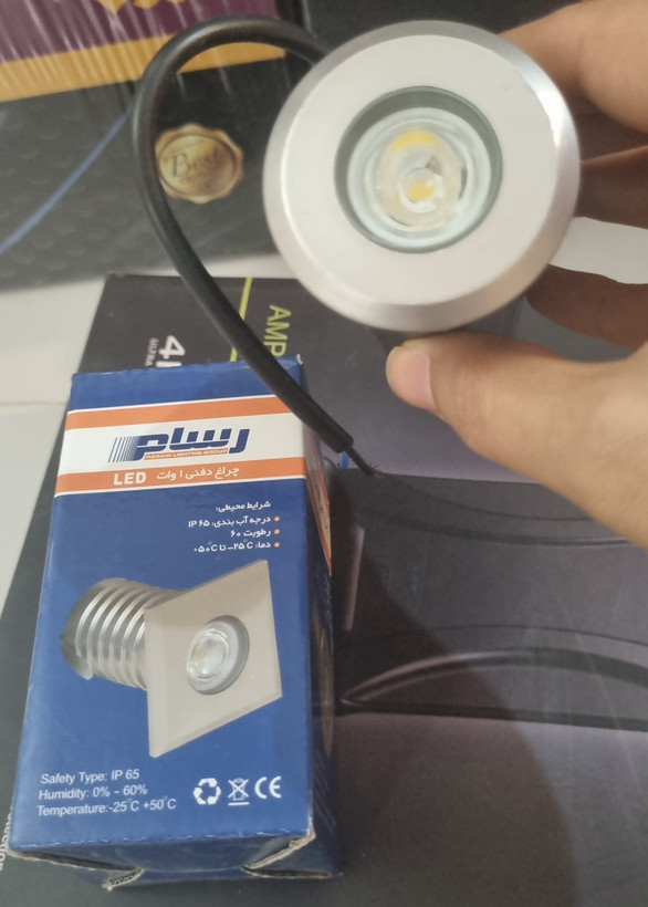 چراغ دفنی ۱ وات گرد رسام lED
